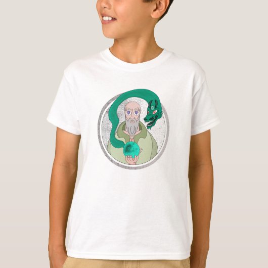 De monk en de draak t-shirt (Voorkant)