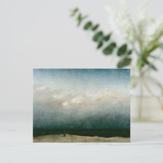 De Monk van het Zee van Caspar David Friedrich Feestdagenkaart (Staand voorkant)