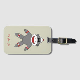 De Monkey van de contactdoos van de REIS op Tan me Bagagelabel