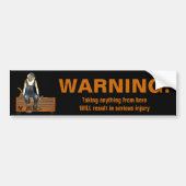 De Monkey van de groet Gepersonaliseerd Toolbox St Bumpersticker (Voorkant)