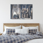 De monniken bedekken koning met drape Camenz Conve Canvas Afdruk (Insitu (Slaapkamer))