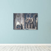 De monniken bedekken koning met drape Camenz Conve Canvas Afdruk (Insitu (Houten vloer))