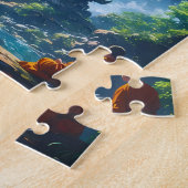 De Monniken Stijgen Tranquil Op Legpuzzel (Zijkant)