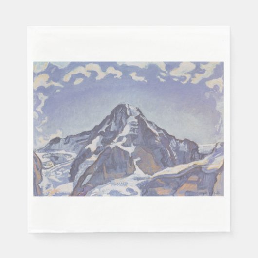 De monnikenberg met wolken (Ferdinand Hodler) Servet (Voorkant)