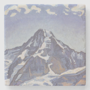 De monnikenberg met wolken (Ferdinand Hodler) Stenen Onderzetter