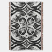 De monochrome bloei deken (Voorkant Verticaal)