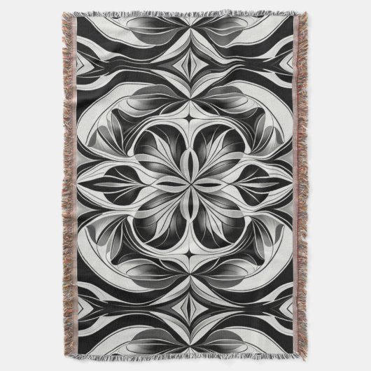 De monochrome bloei deken (Voorkant Verticaal)