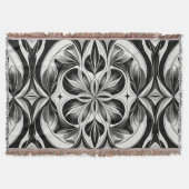 De monochrome bloei deken (Voorkant)