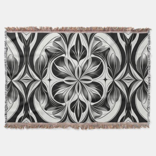 De monochrome bloei deken (Voorkant)