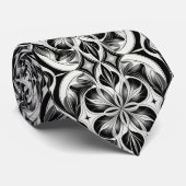 De monochrome bloei stropdas (Opgerold)