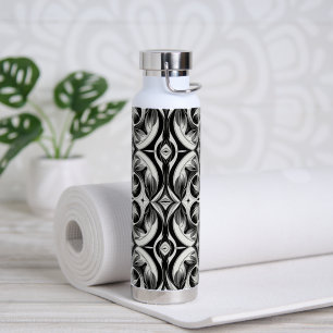 De monochrome bloei waterfles