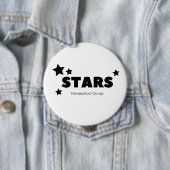 De monochrome knop van STARS Ronde Button 4,0 Cm (In situ)