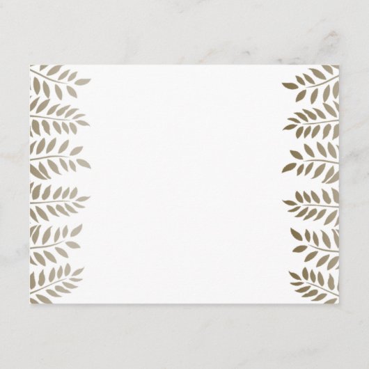 De Monochrome Varens Bos Bruiloftcollectie Informatiekaartje (Achterkant)