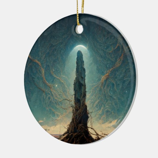De monoliet 2 Fantasy Sci-Fi Art Keramisch Ornament (Links)