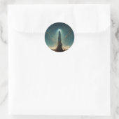 De monoliet 2 Fantasy Sci-Fi Art Ronde Sticker (Tas)