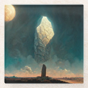 De monoliet 3 Fantasy Sci-Fi Glazen Onderzetter
