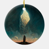 De monoliet 3 Fantasy Sci-Fi Keramisch Ornament (Achterkant)