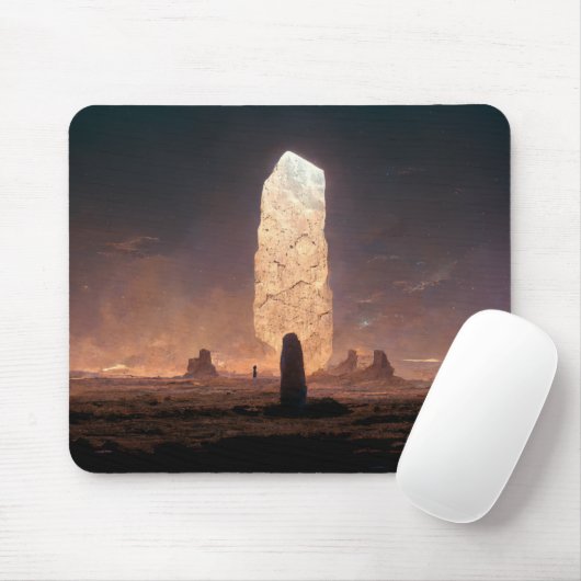 De monoliet 4 Fantasy Sci-Fi Muismat (Met muis)