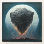 De monolith Fantasy Sci-Fi Art Glazen Onderzetter (Voorkant)