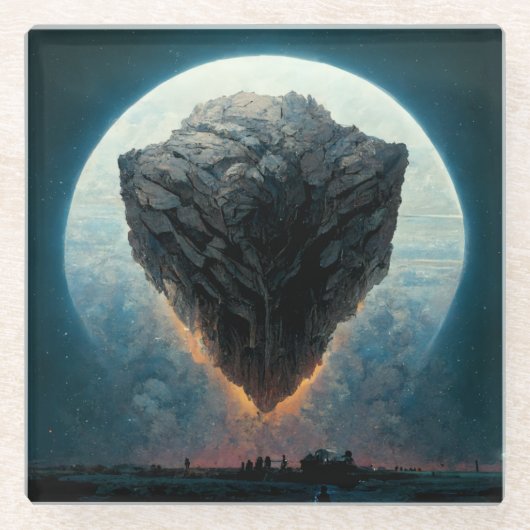 De monolith Fantasy Sci-Fi Art Glazen Onderzetter (Voorkant)