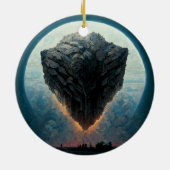 De monolith Fantasy Sci-Fi Art Keramisch Ornament (Achterkant)