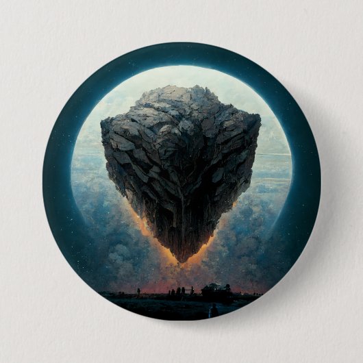 De monolith Fantasy Sci-Fi Art Ronde Button 7,6 Cm (Voorkant)