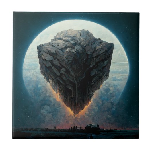 De monolith Fantasy Sci-Fi Art Tegeltje (Voorkant)