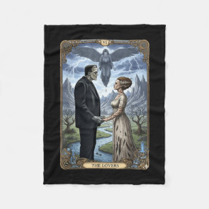 De monster frankenstein en bruid geliefden tarot fleece deken