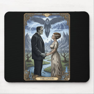 De monster frankenstein en bruid geliefden tarot muismat