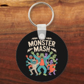 De Monster Mash Halloween Dance Party Schattigee R Sleutelhanger (Voorkant)