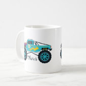 De Monster Truck van Racing Boy Koffiemok (Voorkant links)
