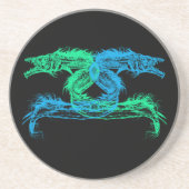 De Monsters van het zee kiezen Uw Achtergrondkleur Zandsteen Onderzetter (Voorkant)