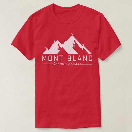 De Mont Blanc Chamonix-vallei T-shirt (Design voorkant)