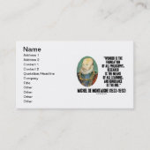 de Montaigne Wonder Foundation Philosophy Quote Visitekaartje (Voorkant)