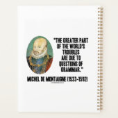 de montaigne world ' s Troubles Vragen van Grammar Planner (Achterkant)
