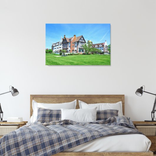 De Montauk Manor, Long Island, NY Canvas Afdruk (Insitu (Slaapkamer))