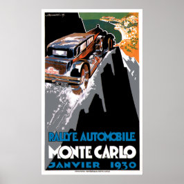 De monte Carlo Auto Rally van 1930 Poster