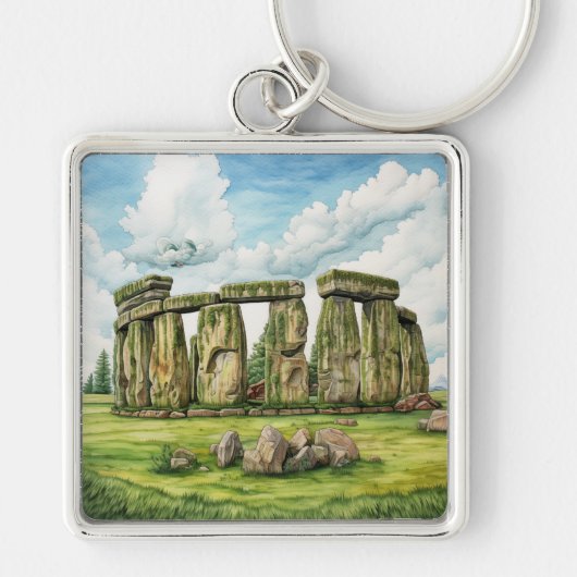 De monumentale stenen van Stonehenge #2 Sleutelhanger (Voorkant)
