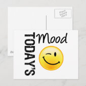 De Mood Emoticon Winking van vandaag Briefkaart (Voorkant / Achterkant)