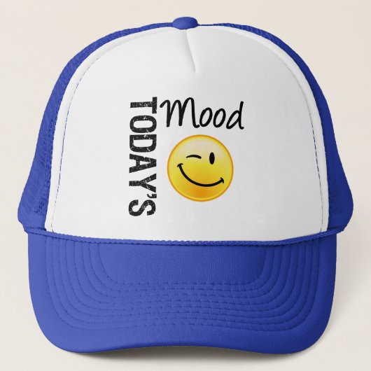De Mood Emoticon Winking van vandaag Trucker Pet (Voorkant)