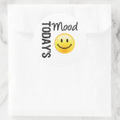 De Mood Smile van vandaag Ronde Sticker (Tas)