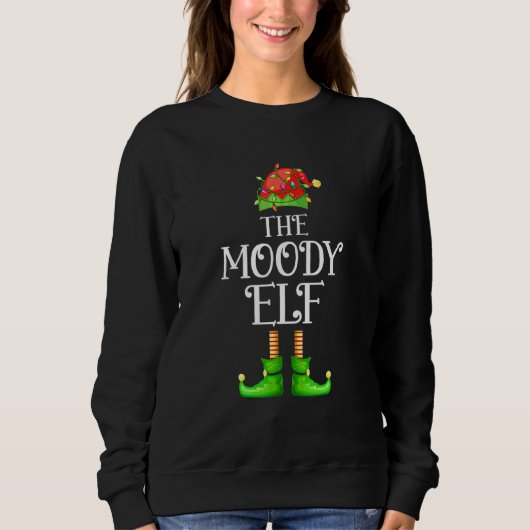 De Moody Elf Matching Groep Kerstmis Trui (Voorkant)