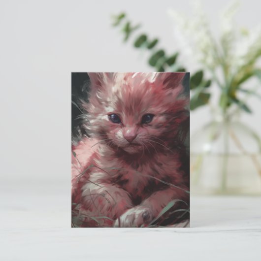De Moody Kitten Briefkaart (Staand voorkant)