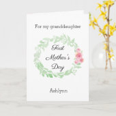 De mooie 1st Kleindochter van het Moederdag Kaart (Gele Bloem)