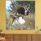 De mooie aanwijzer in het veld canvas afdruk (Insitu (Woonkamer))