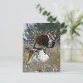 De mooie aanwijzer in het veld feestdagenkaart (Staand voorkant)