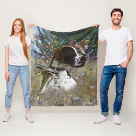 De mooie aanwijzer in het veld fleece deken