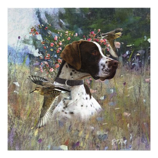 De mooie aanwijzer in het veld foto afdruk (Voorkant)