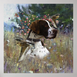 De mooie aanwijzer in het veld poster