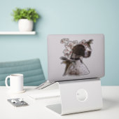 De mooie aanwijzer in het veld sticker (Laptop op bureau)